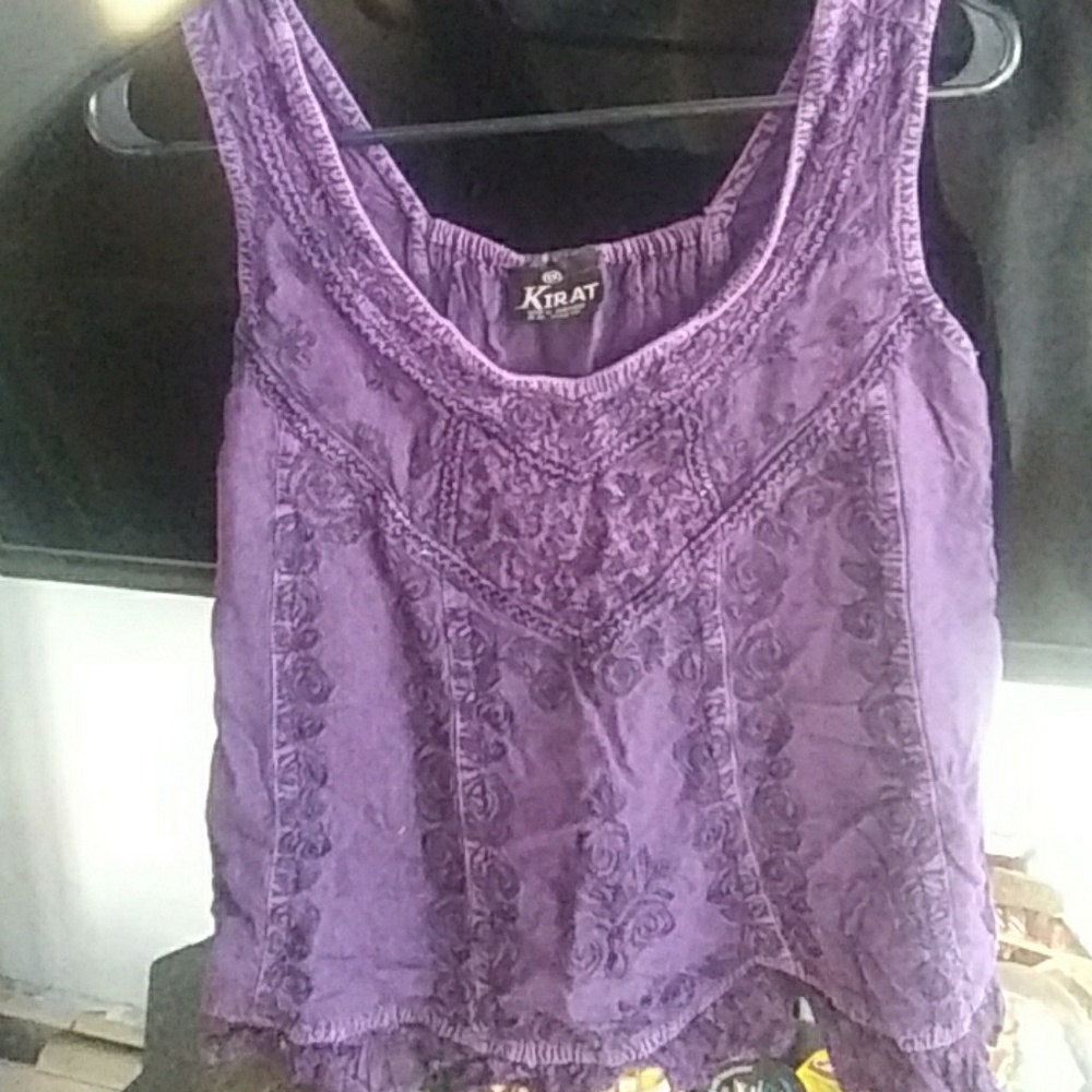 Cute embroidered tank top